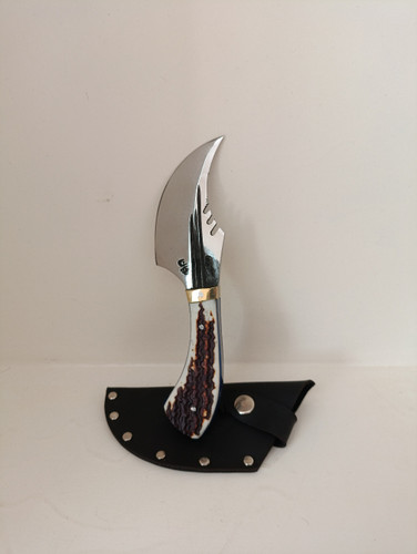 تیزی دسته طرح گوزن غلافدار از جنس استیل ضد زنگ دست ساز زنجان