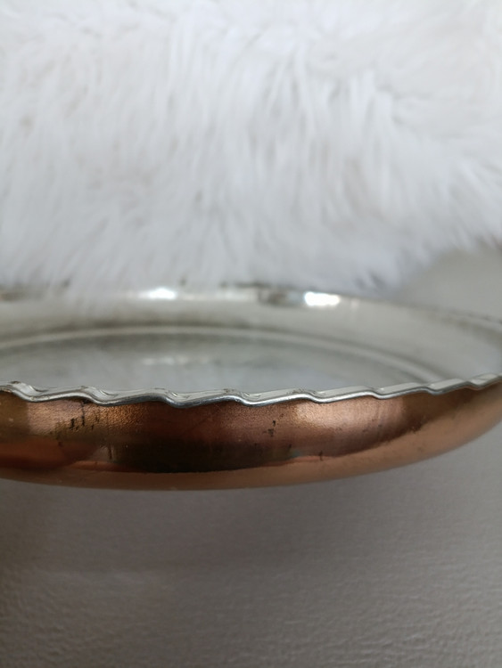 سینی مسی قلع کاری و حکاکی شده با روکش نانو ضد زنگ دست ساز زنجان