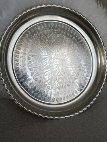 سینی مسی قلع کاری و حکاکی شده با روکش نانو ضد زنگ دست ساز زنجان