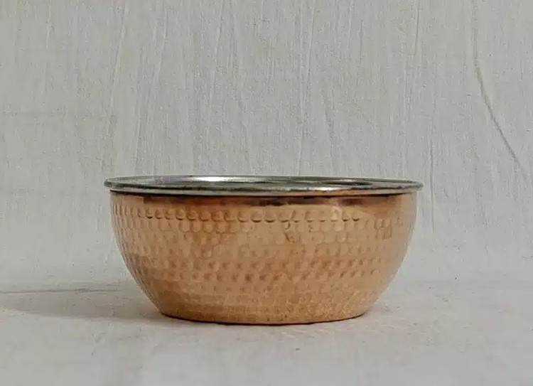 کاسه مسی با روکش قلع و نانو دست ساز زنجان