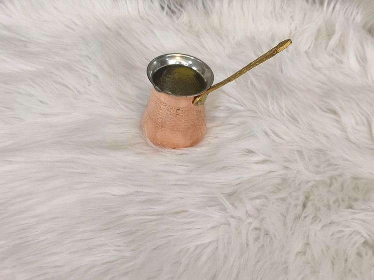 شیرجوش مسی با دسته برنجی